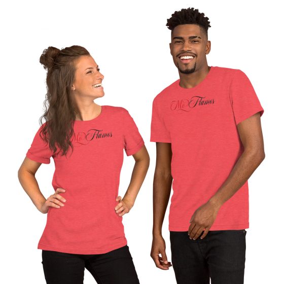Red and Black Mo Flames Unisex T-shirt - Image 6