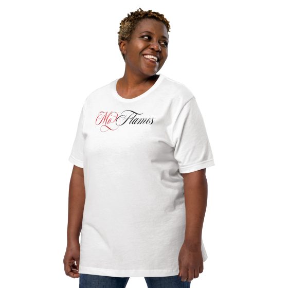 Red and Black Mo Flames Unisex T-shirt - Image 5
