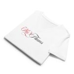 Red and Black Mo Flames White V-Neck Shirt - Image 2